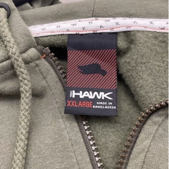 Tony Hawk Camo Olive Khaki Hoodie Zippered Sweatshirt Size XXL NWT MSRP $50 - Picture 3 of 5